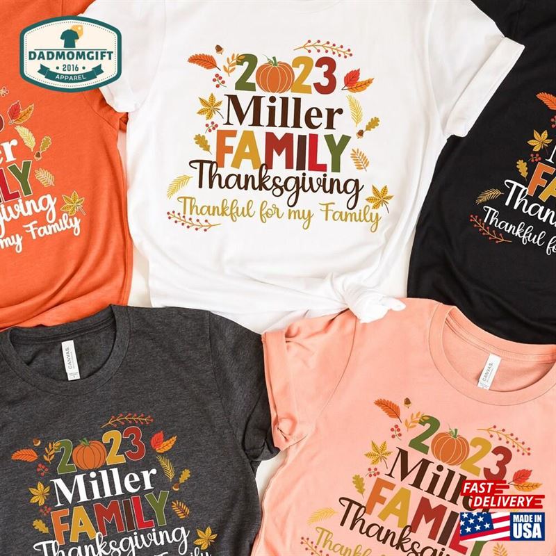 Cute Turkey Fall Thanksgiving Shirt T Womens Family Shirts T-Shirt Classic