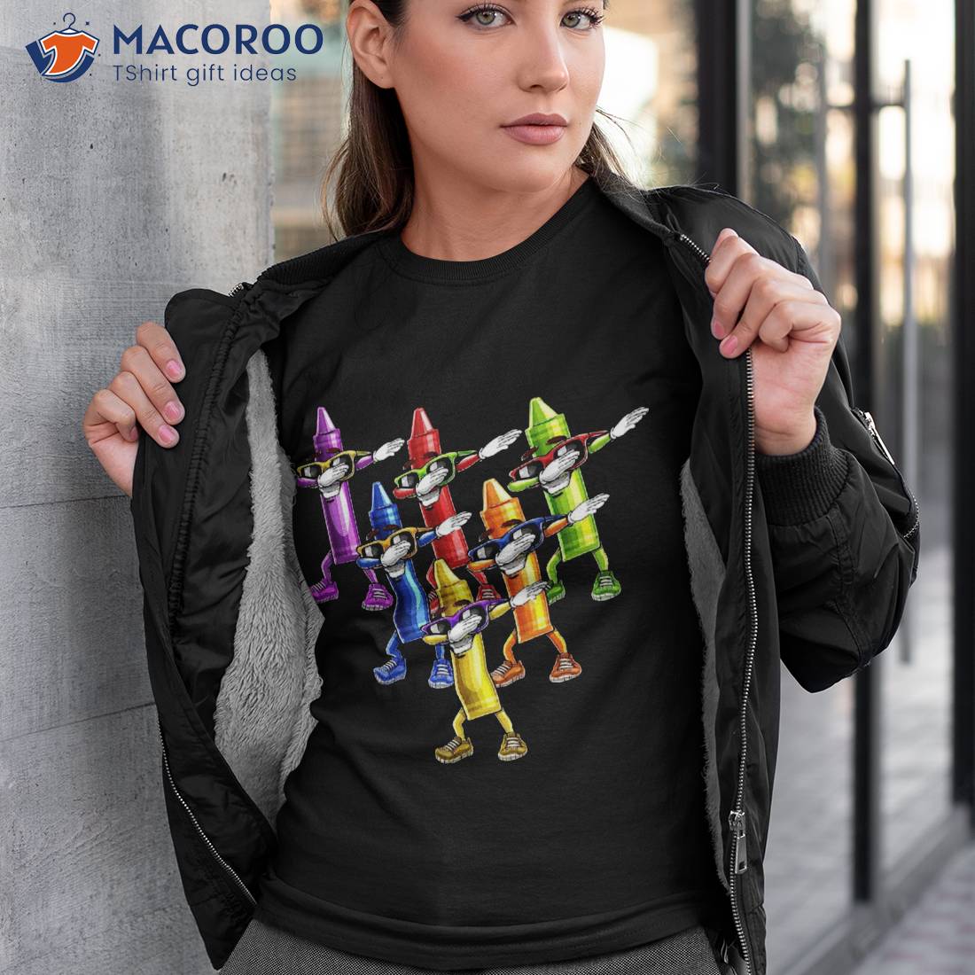 Dabbing Crayon Back To School First Day Of Girls Boys Shirt