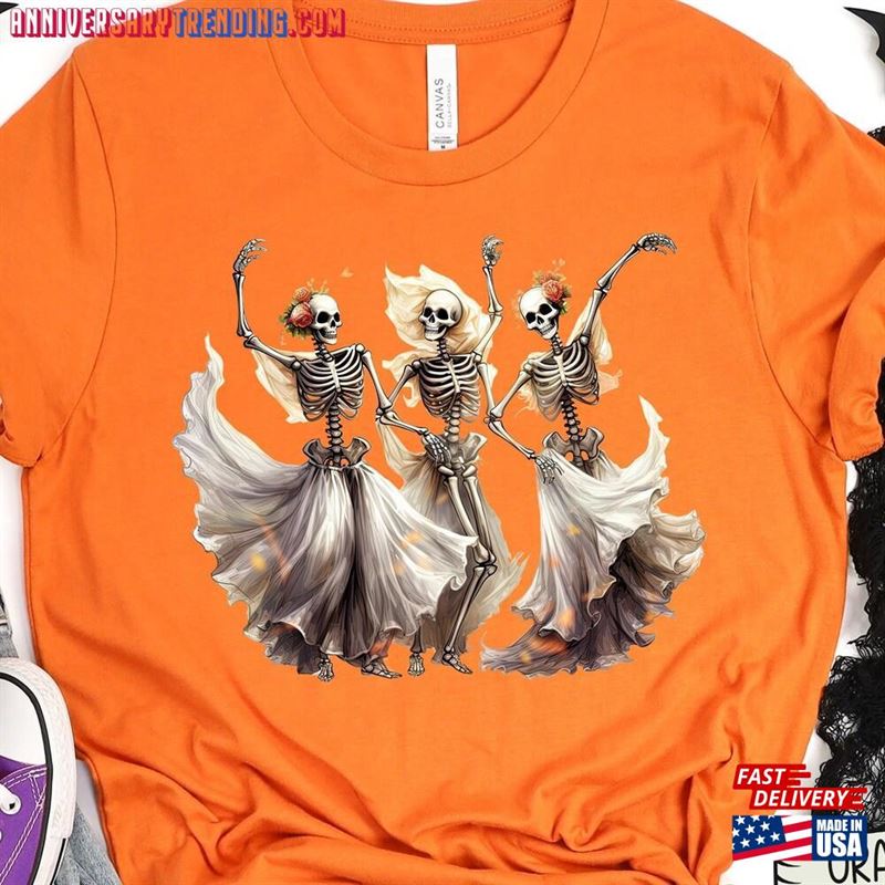 Dancing Skeleton Dance Shirt Halloween Classic Sweatshirt