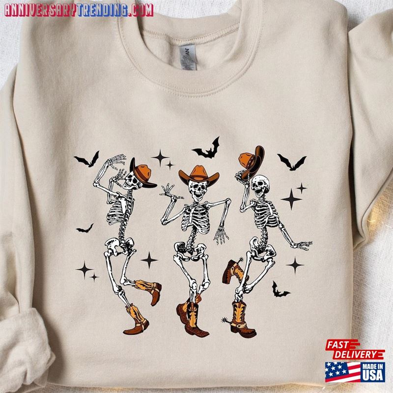 Dancing Skeleton Sweatshirt Pumpkin Sweater Shirt Hoodie Unisex