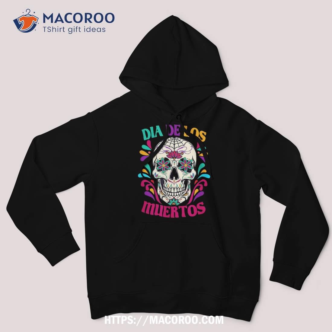 Day Of The Dead Dia De Los Muertos Halloween Sugar Skull Shirt, Skeleton Head