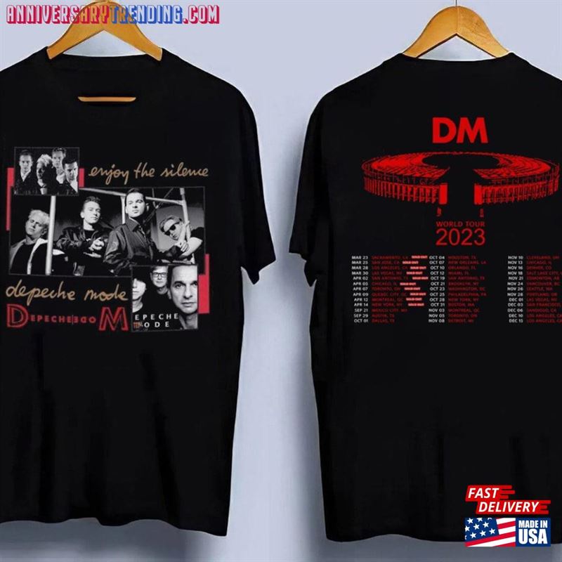 Depeche Mode Memento Mori 2 Sides Shirt Fall Tour Concert Unisex Classic