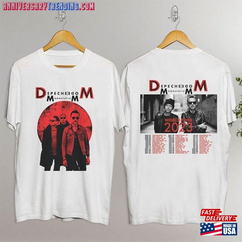 Depeche Mode Two Sided T-Shirt Memento Mori World Tour Double Shirt Unisex Hoodie