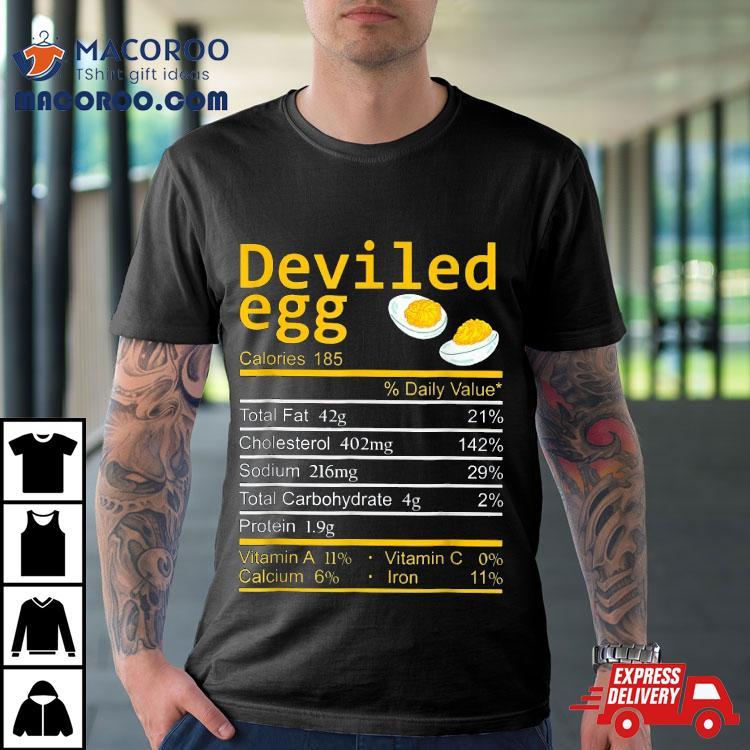 Deviled Eggs Nutritional Facts Label Foods Thanksgiving Gift Shirt