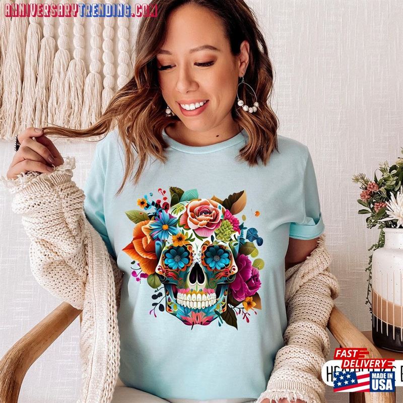 Dia De Los Muertos Shirt Day Of The Dead Mariposa Mexican Halloween T-Shirt Hoodie