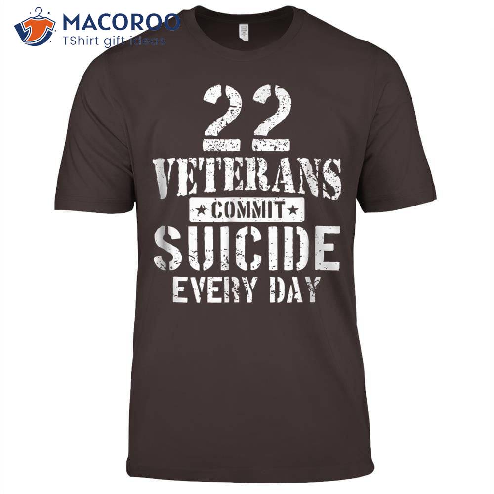 Distressed 22 Veterans Commit Suicide Every Day T-Shirt