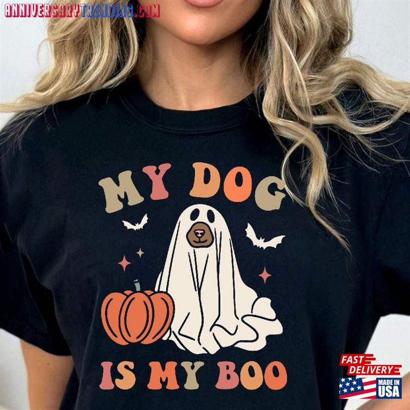 Dog Halloween Shirt Ghost Sweatshirt Pumpkin T-Shirt