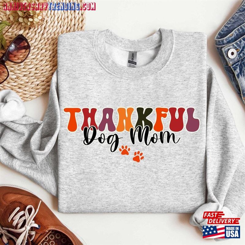 Dog Paw Print Thanksgiving Sweatshirt Pumpkin Lover Hoodie T-Shirt