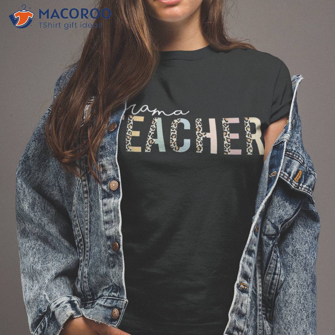 Drama Teacher Leopard Letters Cute Back To School Shirt