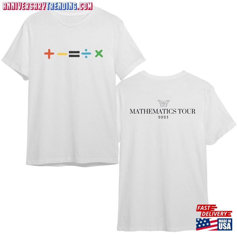 Ed Sheeran The Mathematics American Tour 2023 T-Shirt Sheerious Albums Gift Fan Music Shirt Sweatshirt Hoodie