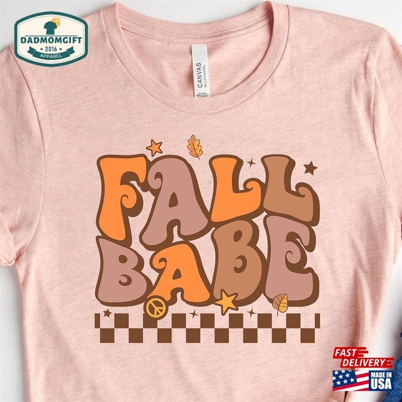 Fall Babe Shirt Retro Halloween Comfort Colors Season T-Shirt Hoodie Sweatshirt