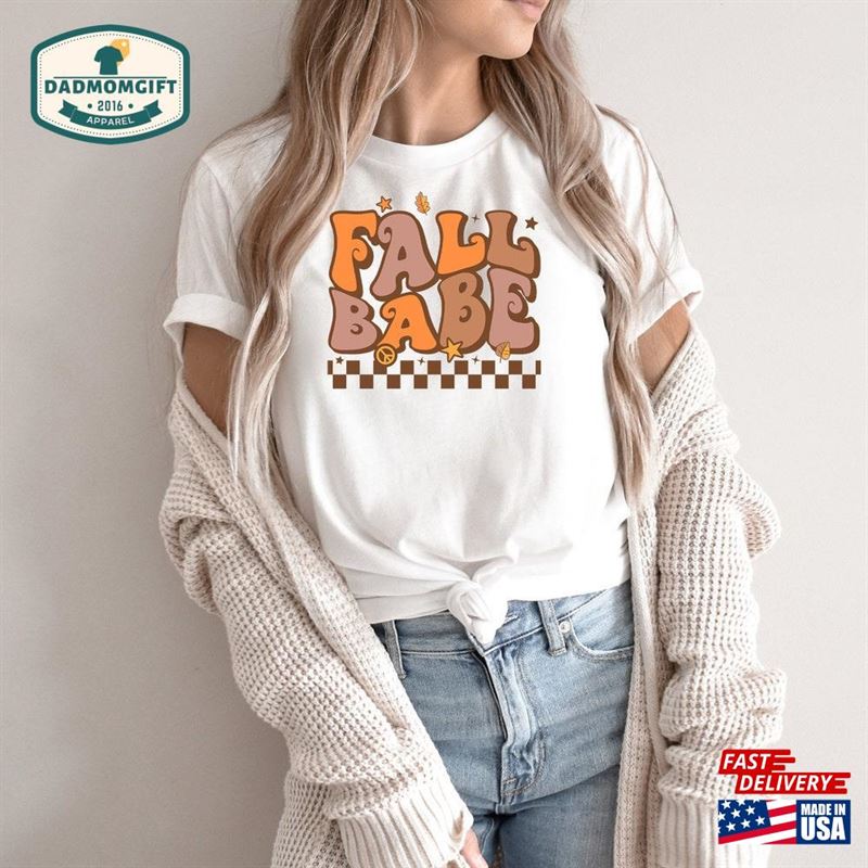 Fall Babe Shirt Retro Halloween Comfort Colors Season T-Shirt Hoodie Sweatshirt