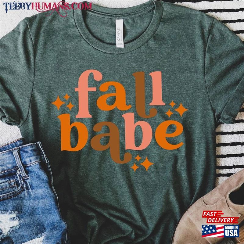 Fall Baby Clothes Retro Babe Shirt Classic Hoodie