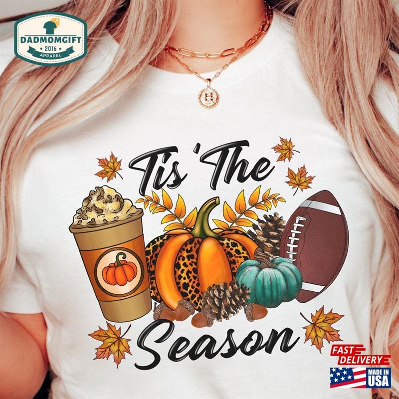 Fall Coffee And Football Shirt Shirts For Women Teacher Sweatshirt Unisex