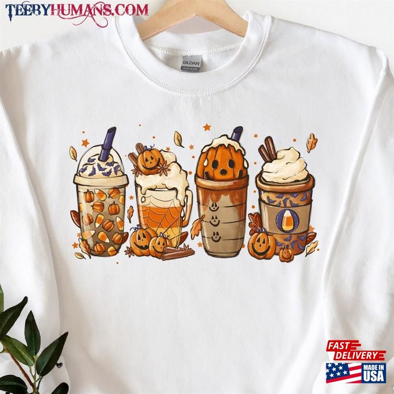 Fall Coffee Shirt Cute Sweatshirt Lover Tee Hoodie Unisex