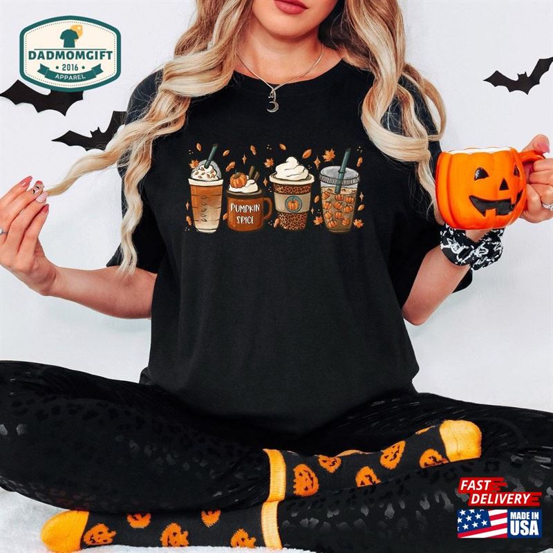 Fall Coffee Sweatshirt For Women Vintage Thanksgiving Sweater Crewneck Pumpkin Spice Hoodie Classic