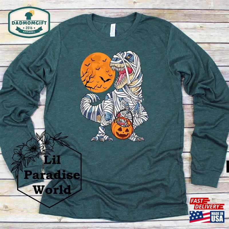 Fall Dinosaur Longsleeve Men Sweatshirt T-Shirt