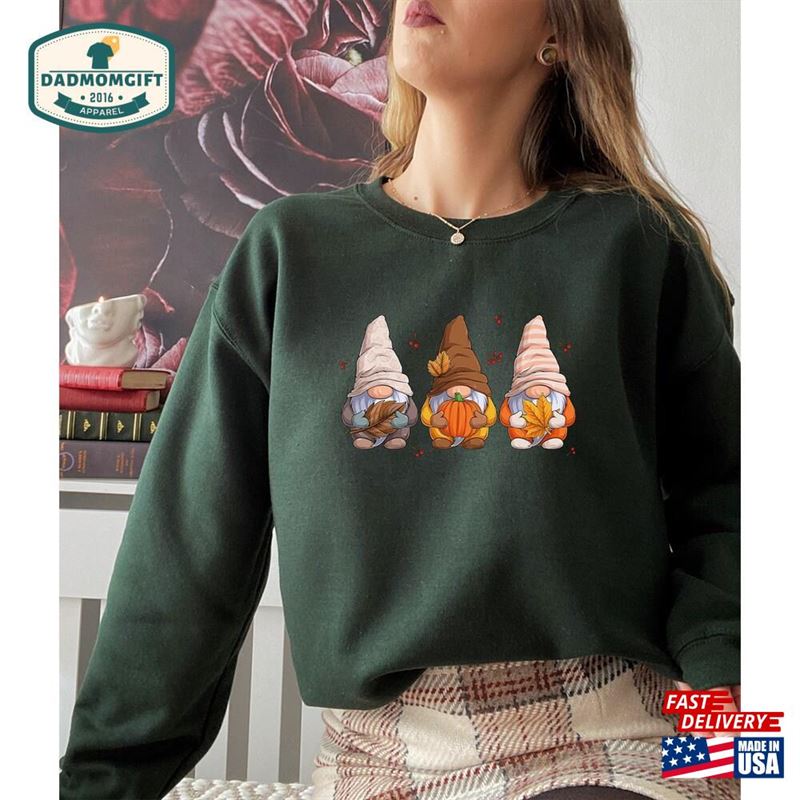 Fall Gnomes Truck Sweatshirt Pumpkin Shirt Thanksgiving Hoodie Classic