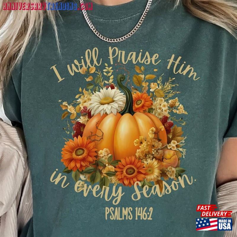 Fall Jesus Shirts Comfort Colors Christian T-Shirt Thanksgiving Shirt Sweatshirt