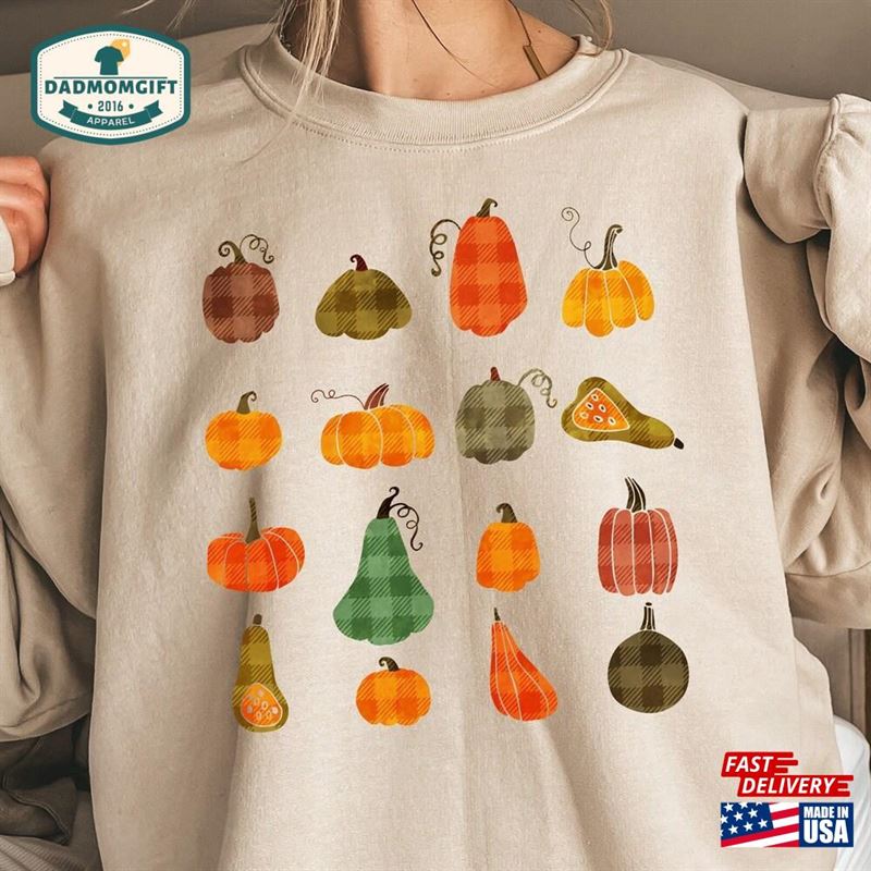 Fall Pumpkin Season Sweatshirt Retro Shirt Crewneck Classic