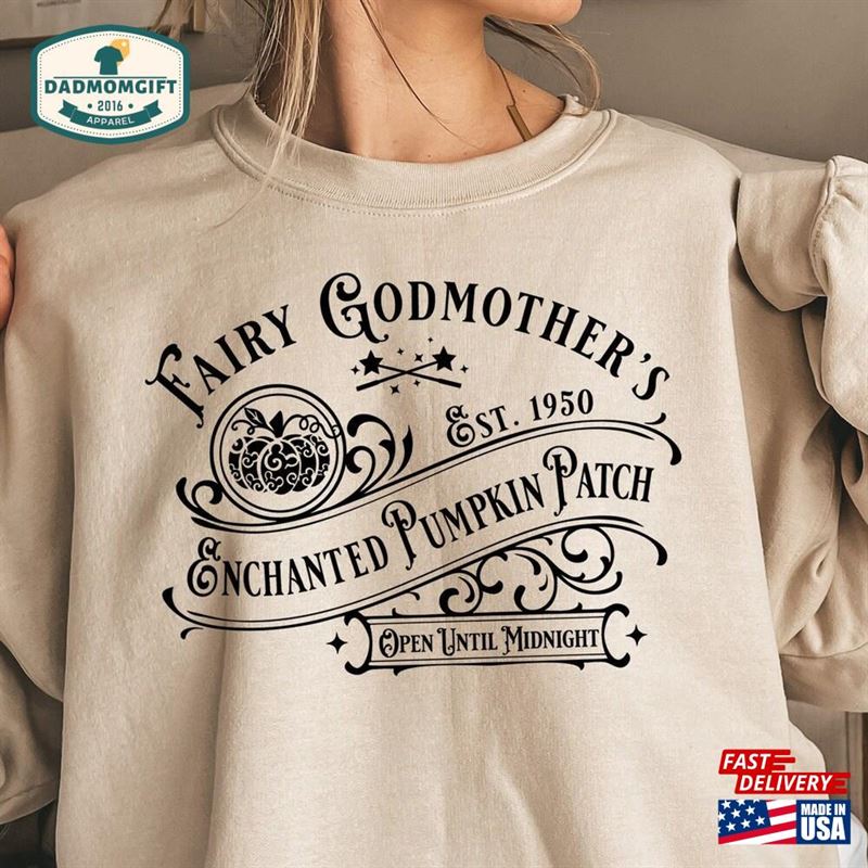 Fall Pumpkin Sweatshirt Fairy Godmothers Enchanted Patch Gifts Classic Hoodie