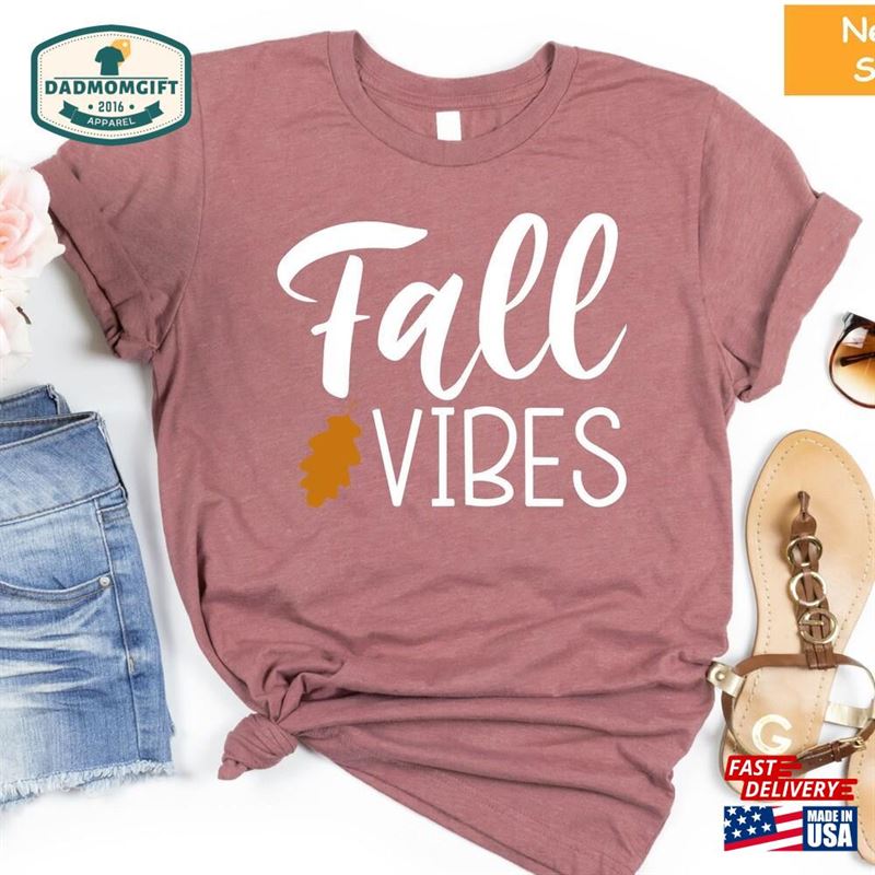 Fall Vibes T-Shirt Cute Tees Halloween Sweatshirt Unisex