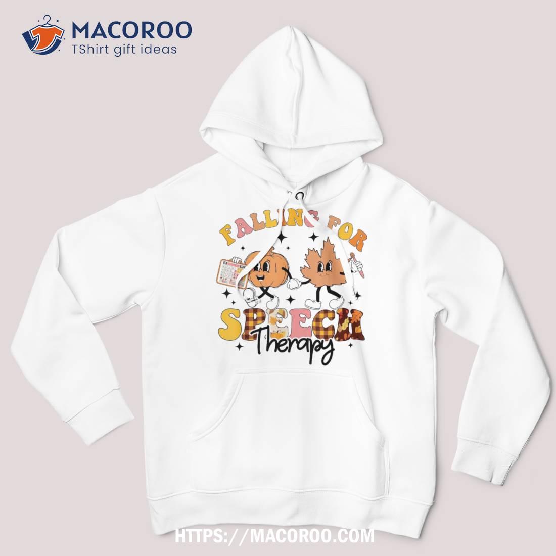 Falling For Speech Therapy Slp Pumpkins Fall Thanksgiving Shirt