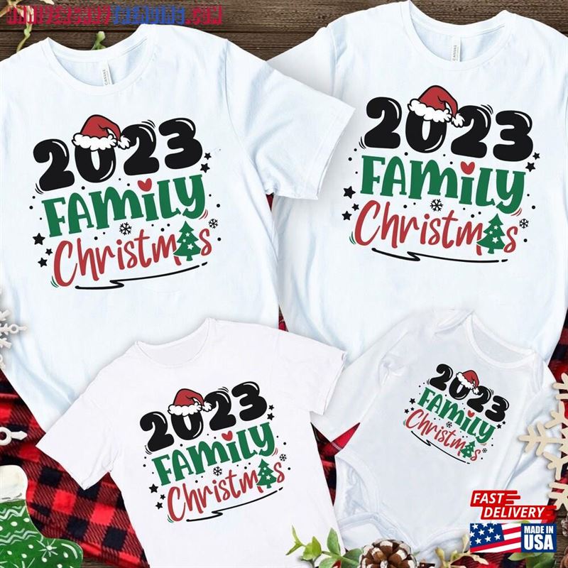 Family Christmas 2023 Shirt Custom Tee Funny Sweatshirt Hoodie