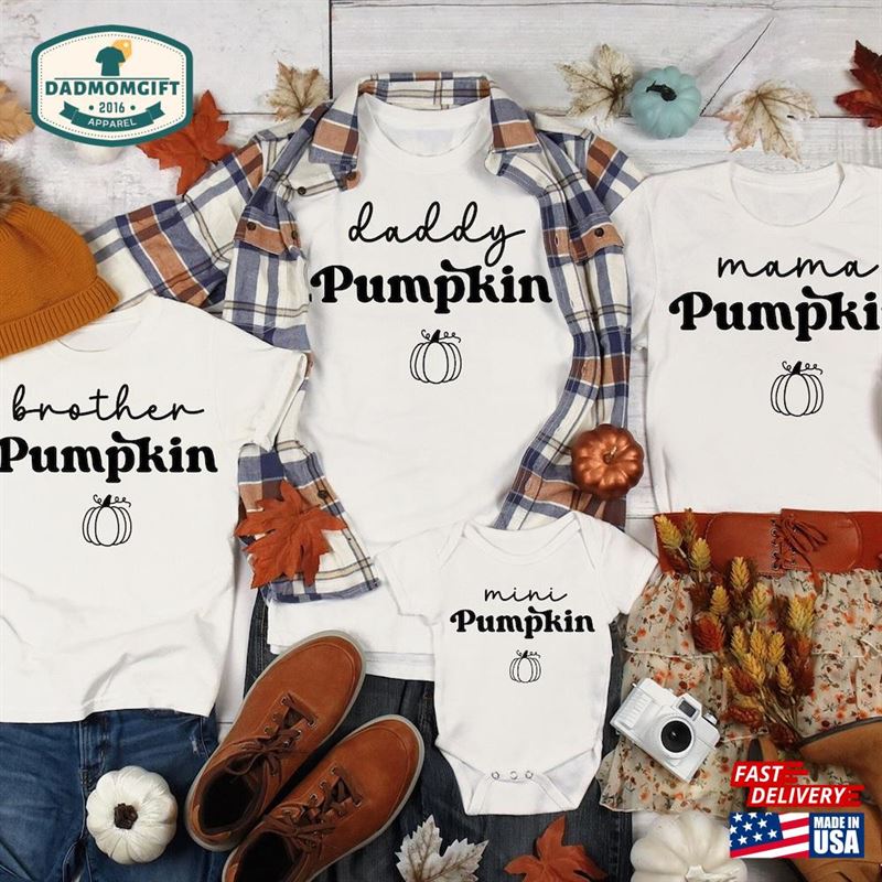 Family Pumpkin Shirts T-Shirts Thanksgiving Shirt Sweatshirt Hoodie