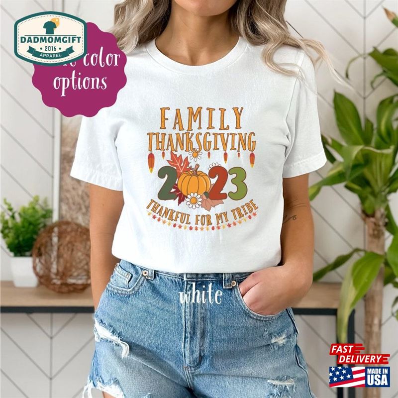 Family Thanksgiving 2023 Matching Shirt Funny Reunion Kids Sweatshirt Unisex