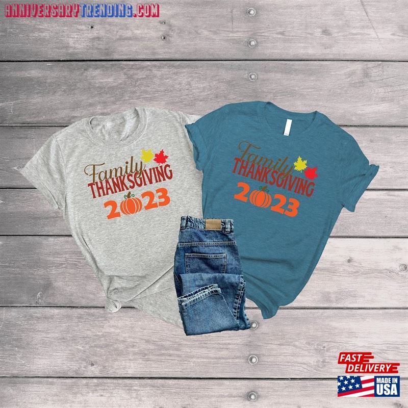 Family Thanksgiving 2023 Shirt Happy Hoodie T-Shirt