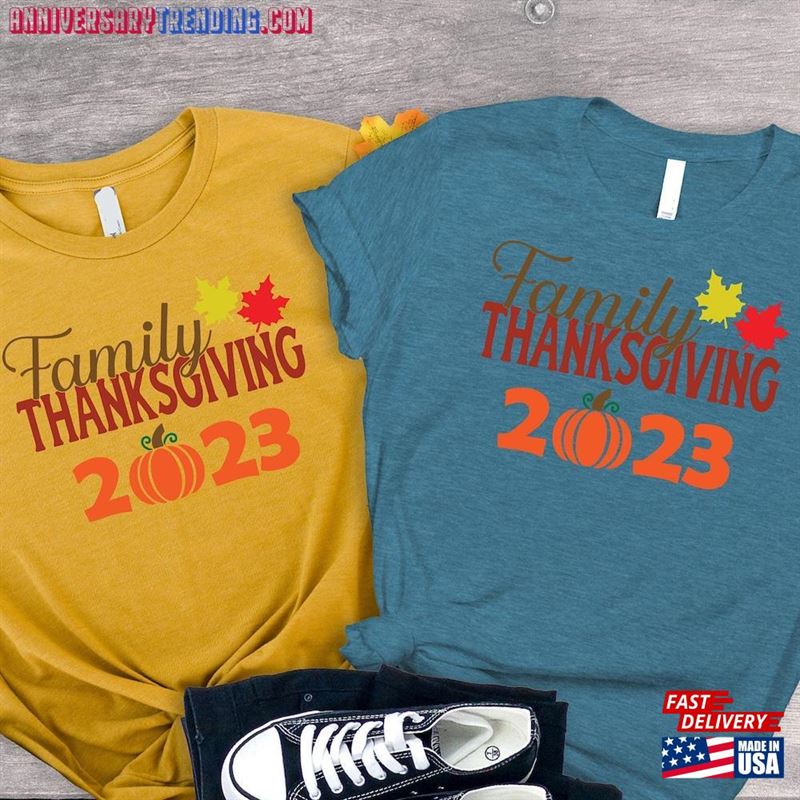 Family Thanksgiving 2023 Shirt Happy Hoodie T-Shirt