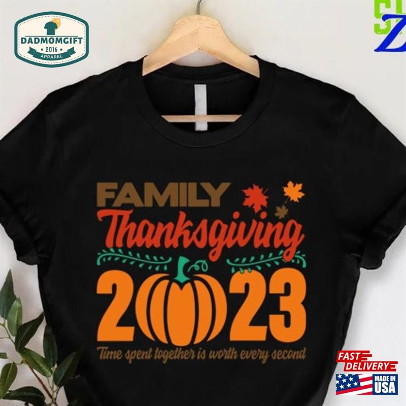 Family Thanksgiving 2023 Shirt Happy Pumpkin T-Shirt Hoodie