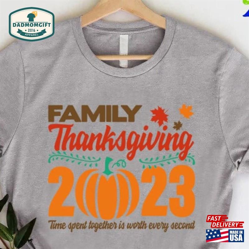 Family Thanksgiving 2023 Shirt Happy Pumpkin T-Shirt Hoodie