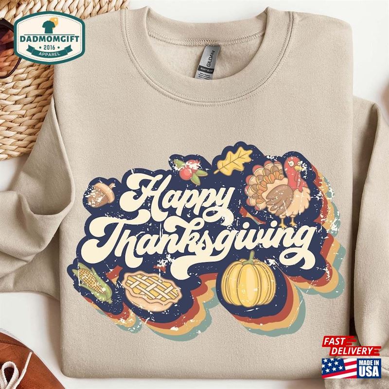 Family Thanksgiving 2023 Sweatshirt Happy Hoodie Unisex