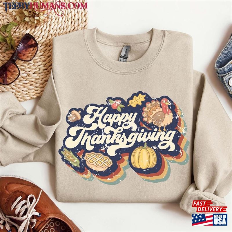 Family Thanksgiving 2023 Sweatshirt Happy Hoodie Unisex Classic