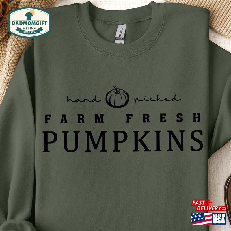 Farm Fresh Pumpkins Crewneck Sweatshirt Pumpkin Truck Shirt Sweater Hoodie