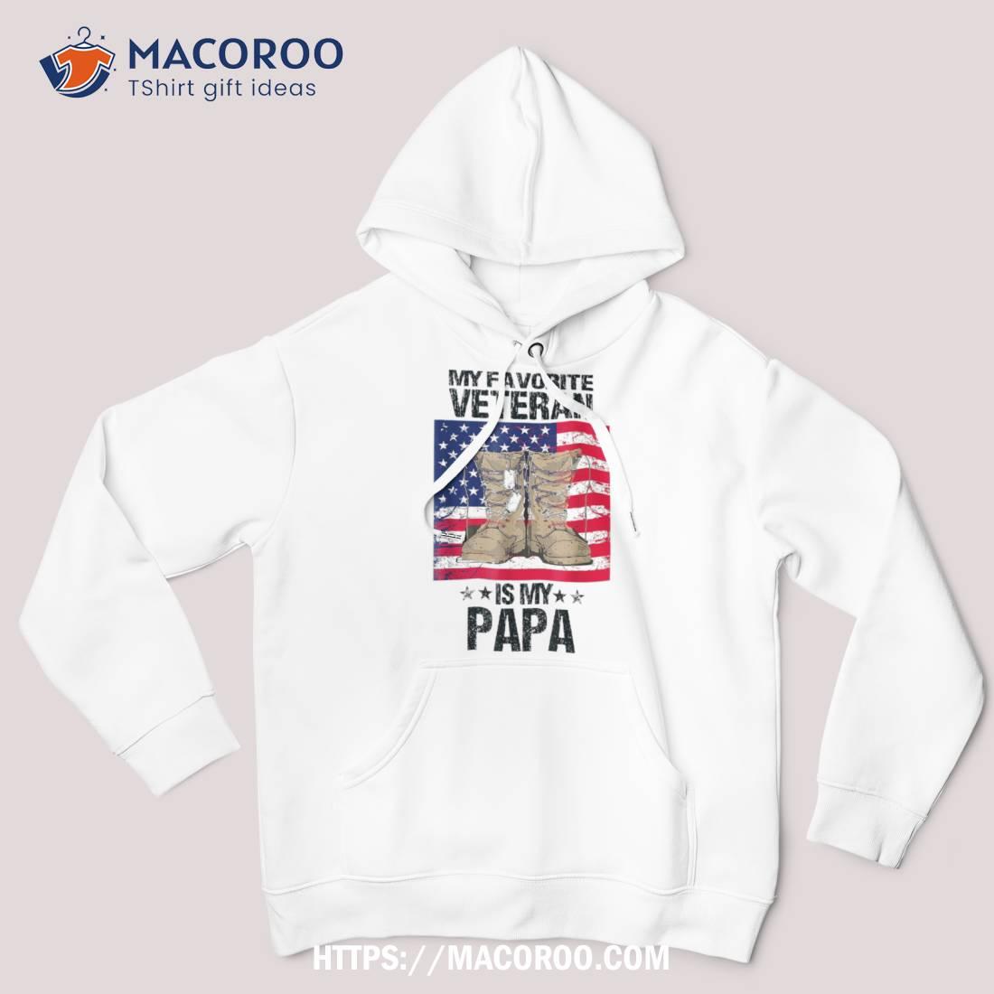 Father Veterans Day My Favorite Veteran Is Papa For Kids Shirt