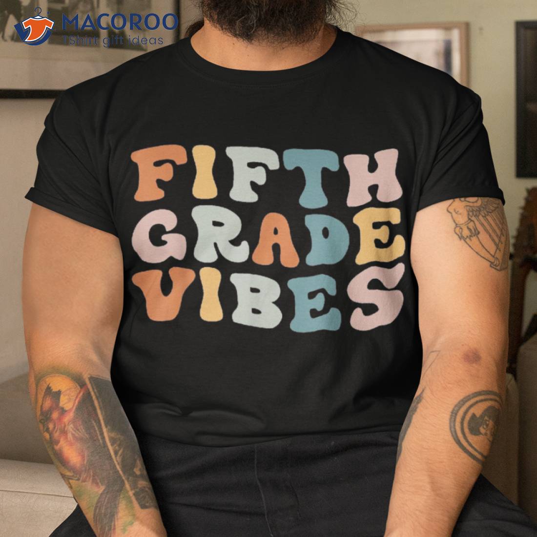 Fifth Grade Vibes Back To School Retro 5th Teacher Shirt