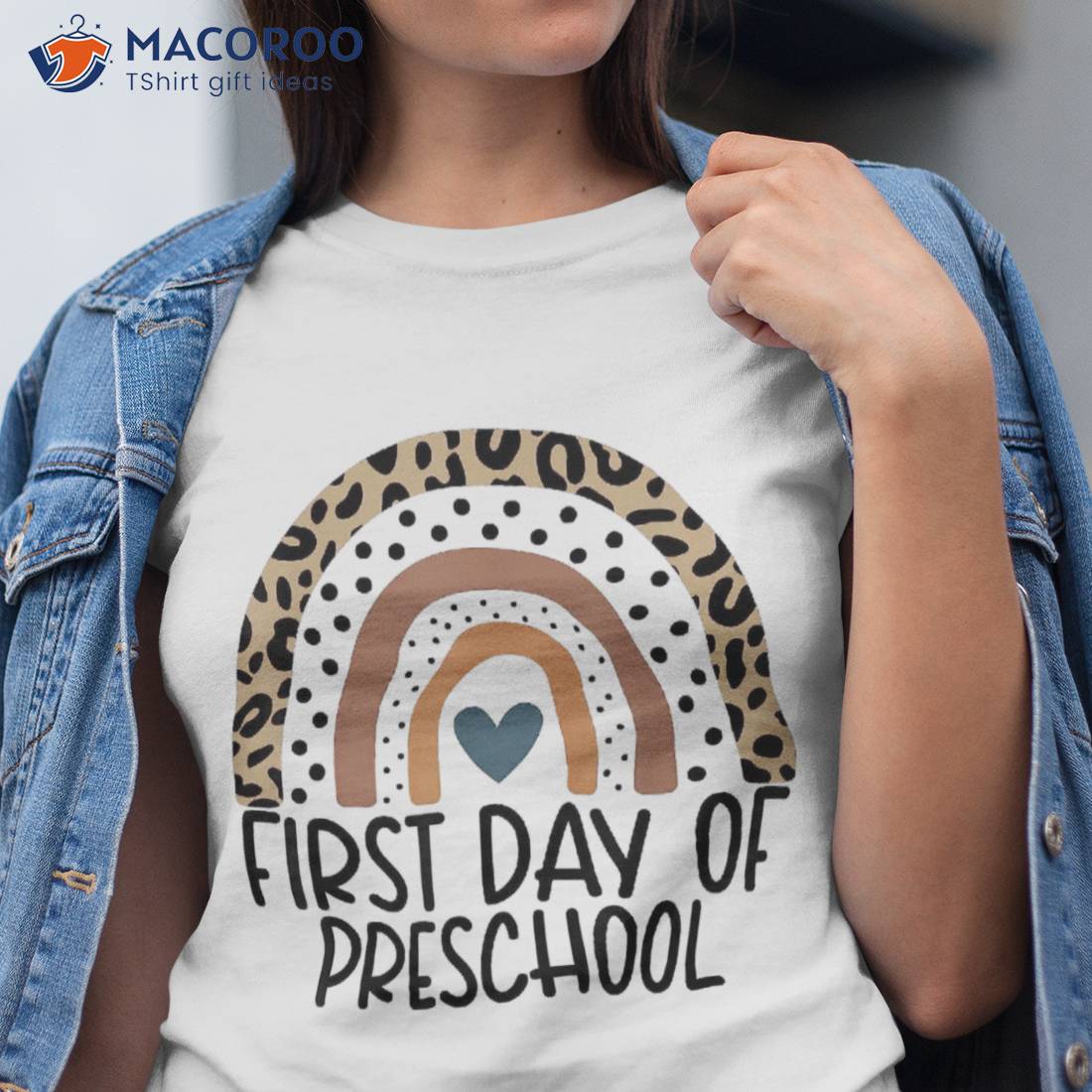 First Day Of Preschool Rainbow Teacher Girls Back To School Shirt