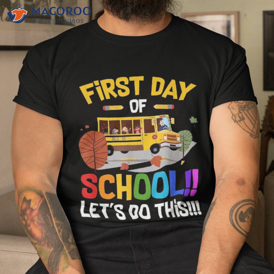 First Day Of School Bus Driver Kids Teacher Back To Shirt