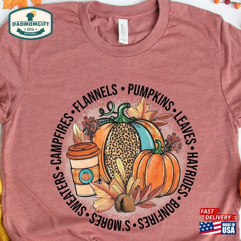 Flannel Pumpkin Smores Shirt Love Fall Y’all Hoodie Sweatshirt