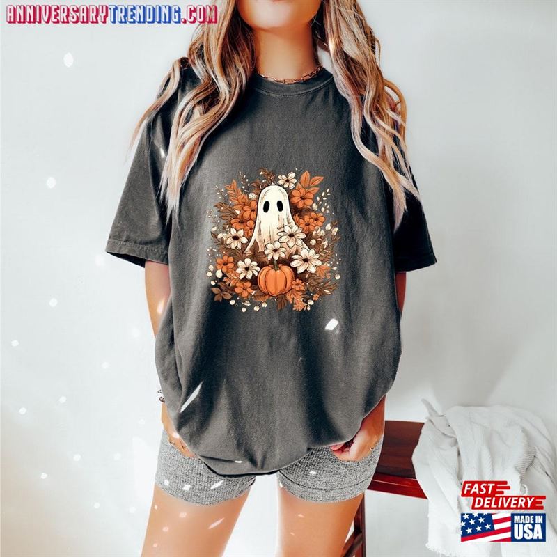 Floral Ghost Comfort Color Shirt Classic Sweatshirt