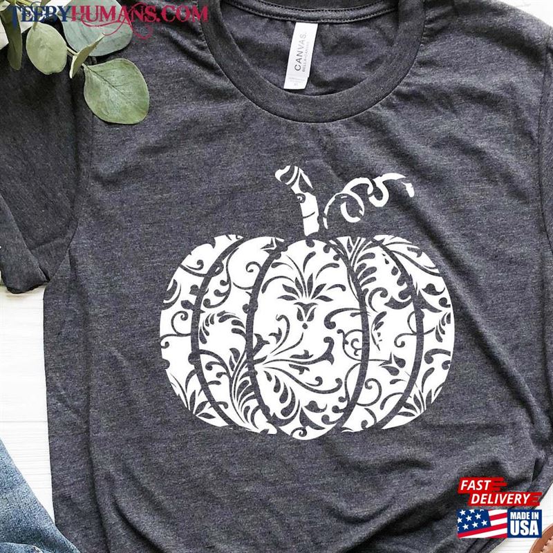 Floral Pumpkin Shirt Halloween Unisex Sweatshirt