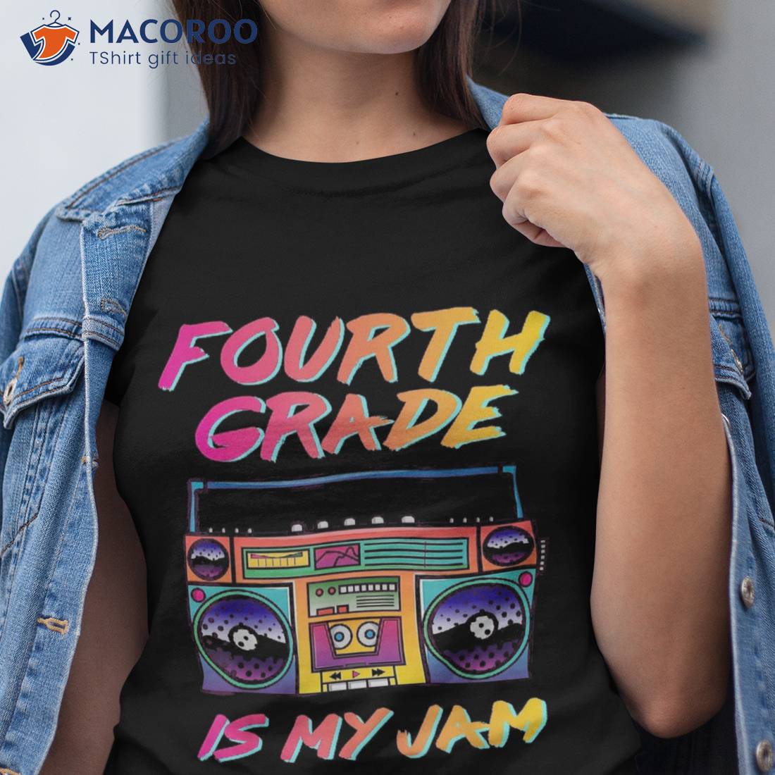 Fourth Grade Teacher Retro 80’s 90’s Back To School Shirt