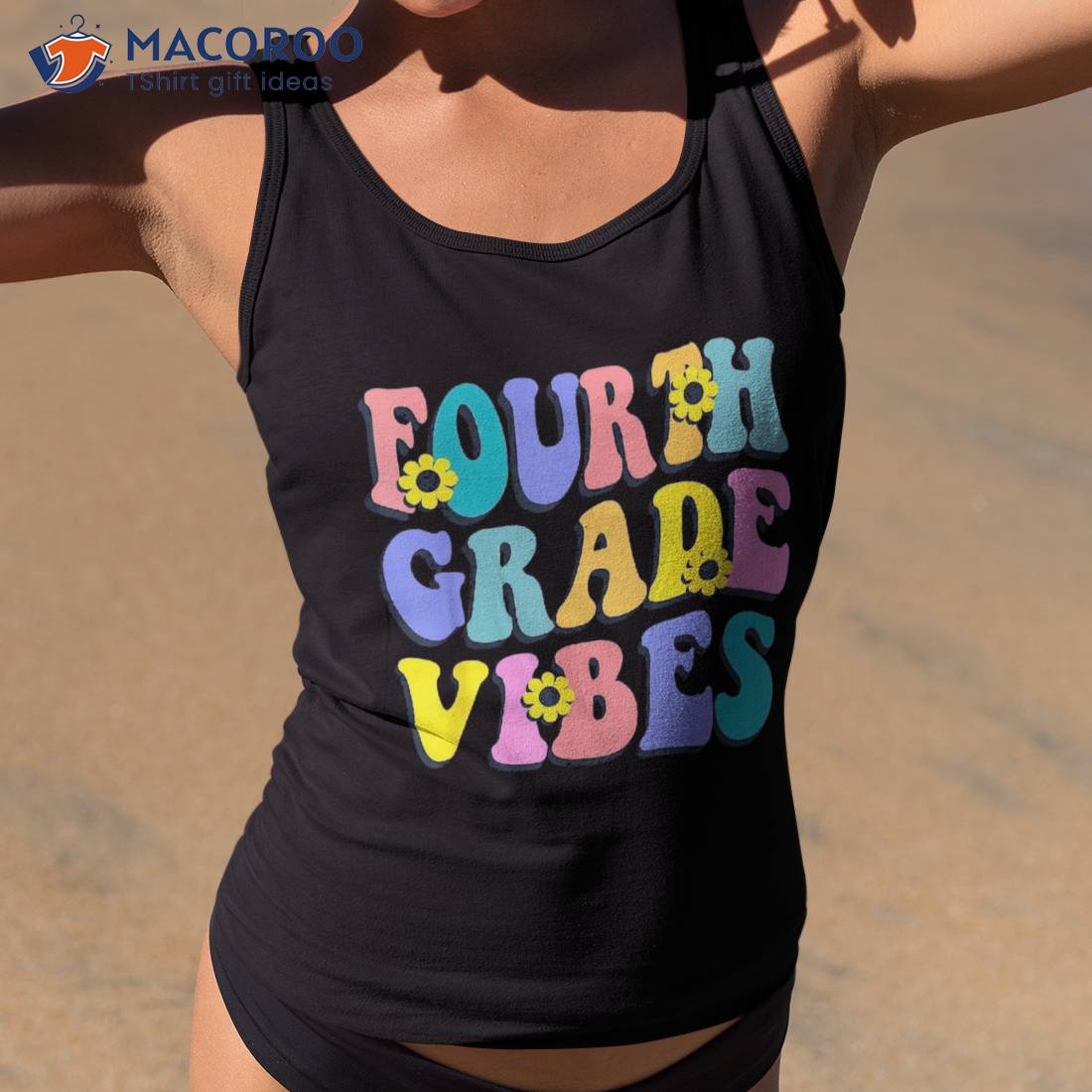 Fourth Grade Vibes 4th Teacher Retro Back To School Shirt