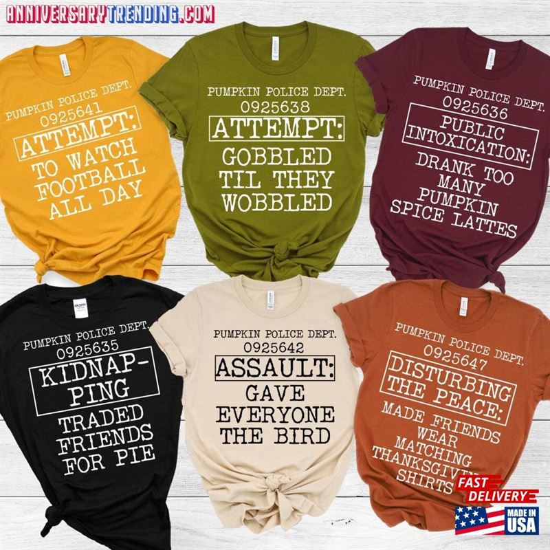 Friends Thanksgiving Shirts Funny Matching Family Puns Shirt Classic Hoodie