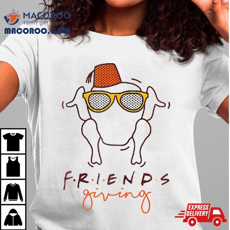 Friends Turkey Head Funny Thanksgiving Shirt