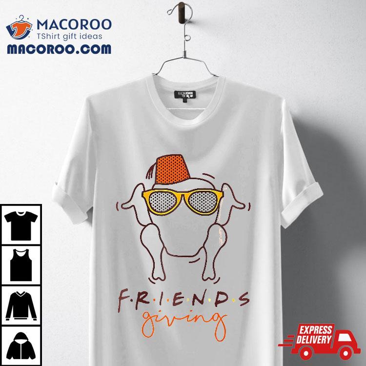 Friends Turkey Head Funny Thanksgiving Shirt