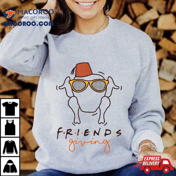 Friendsgiving Retro Turkey Sunglasses Dancing Thanksgiving Shirt